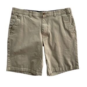 Club Room Stretch Waist Chino Shorts Khaki 34